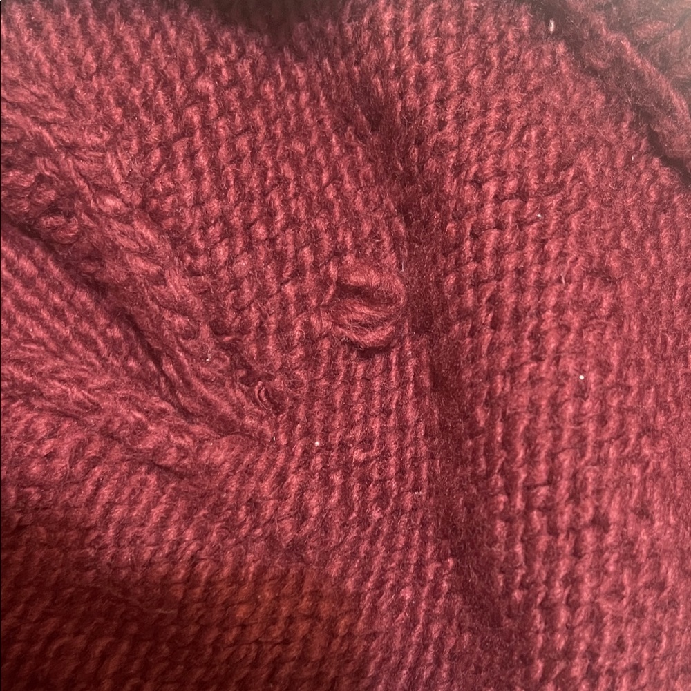 Deep Red Knit Kids Jacket - Picture 4 of 4